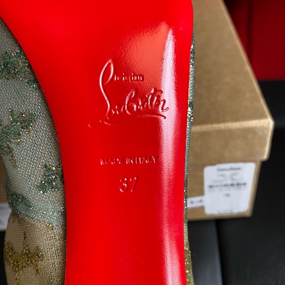 Christian Louboutin Top Top 120 Glitter Booties - Picture 8 of 11